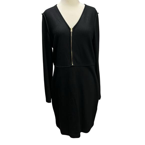 Rag & Bone Yuhlee Dress Womens 10 Black Soft Wool Work Career Modern Evening - Picture 2 of 14